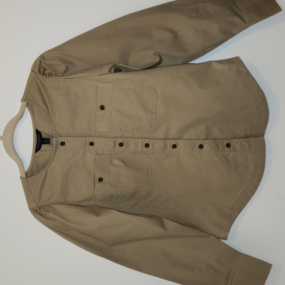 Khaki Color Button-Up Long Sleeve Shirt Banana Republic Size XS